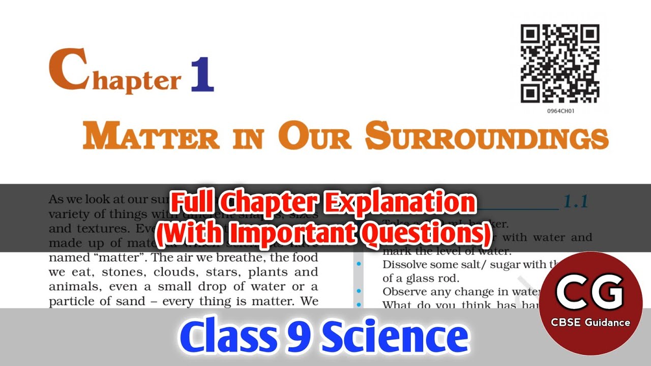 Matter In Our Surroundings Class 9 Important Questions - CBSE Guidance