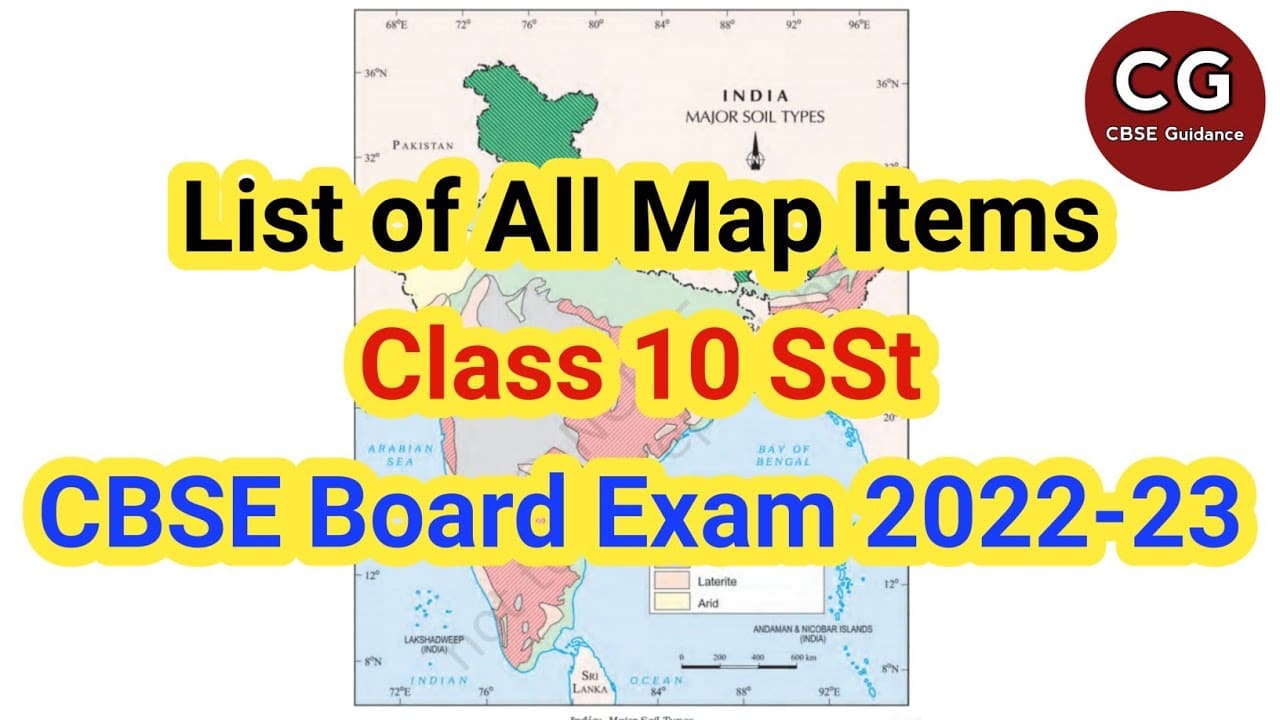 Map For Class 10 Social Science 2023 Board Exam 
