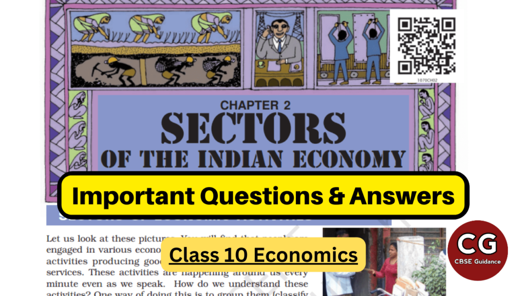 sectors of the indian economy class 10 important questions answers