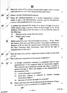 CBSE Class 10 Science 2023 Board Exam Paper And Answer Key - CBSE Guidance