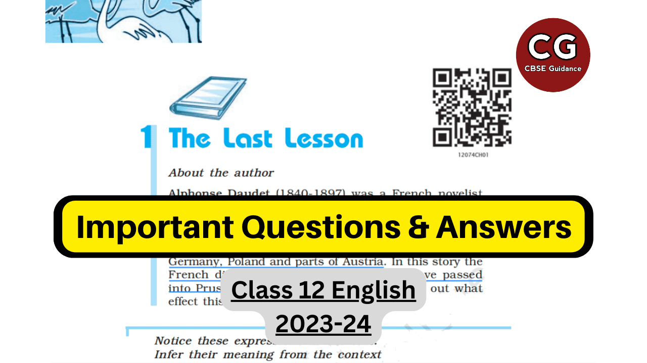 The Last Lesson Class 12: Top Questions And Answers For Exam ...