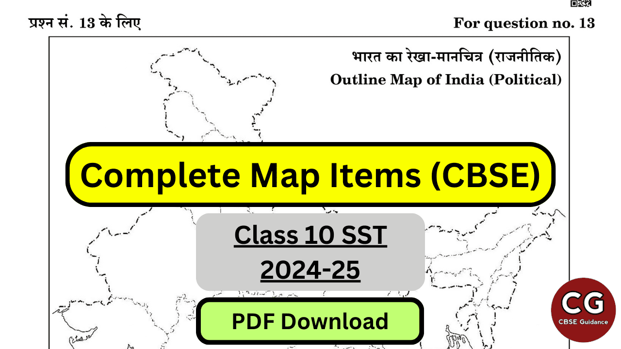 cbse class 10 map pointings 2024-25