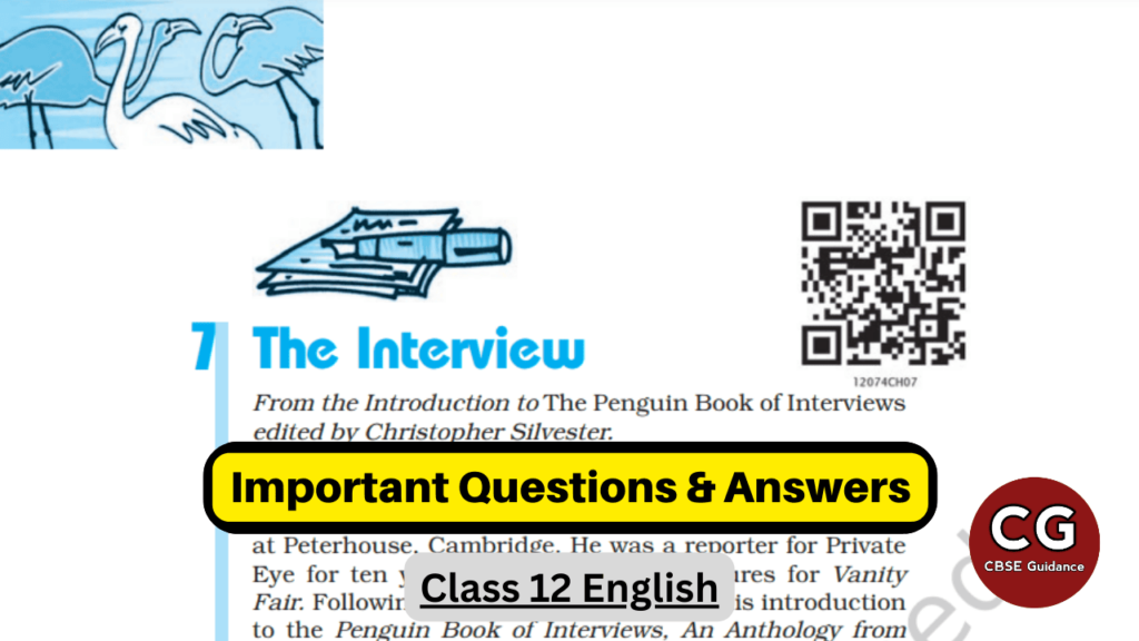 The Interview Class 12 Questions and Answers