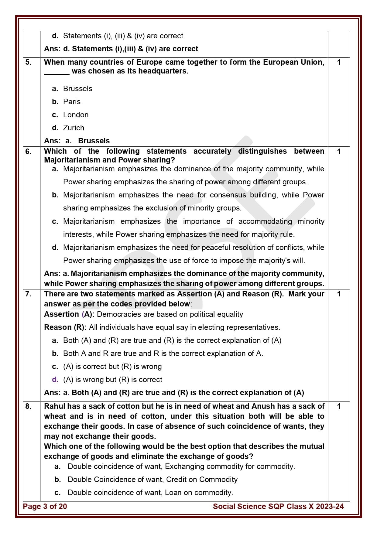 Practice Makes Perfect: CBSE Class 10 Social Science Sample Paper 2023 ...