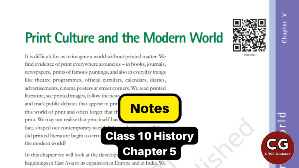 print culture and the modern world class 10 notes