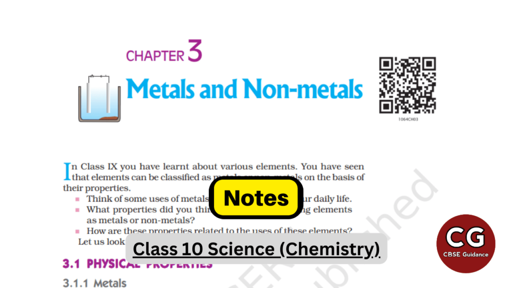 metals and non-metals class 10 science notes