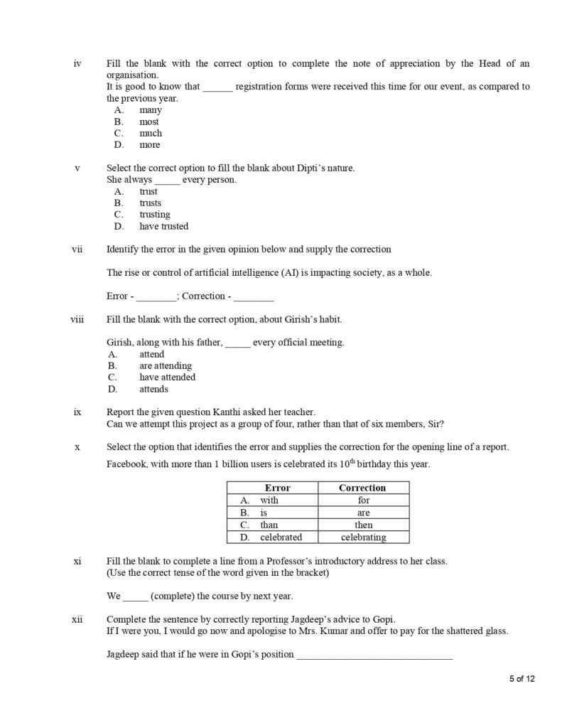 CBSE Class 10 English Additional Sample Paper 2023-24 5