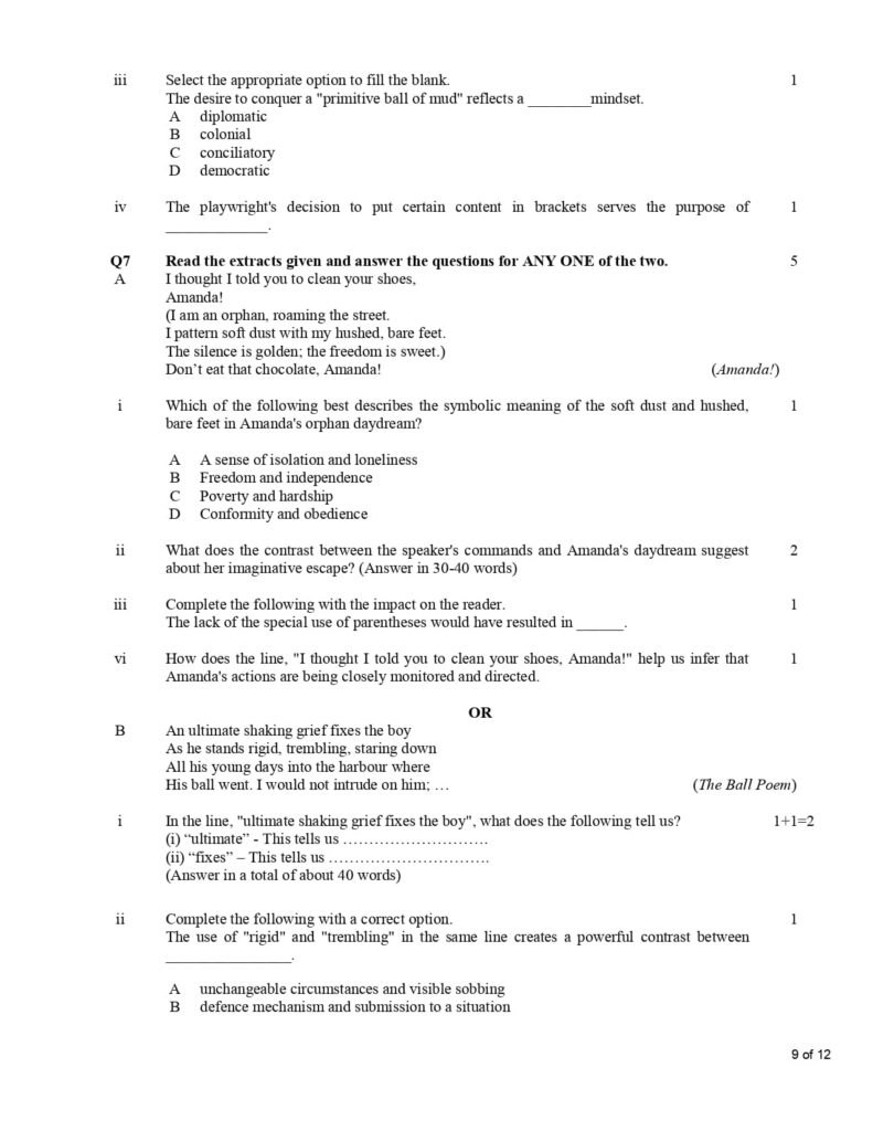 CBSE Class 10 English Additional Sample Paper 2023-24 9