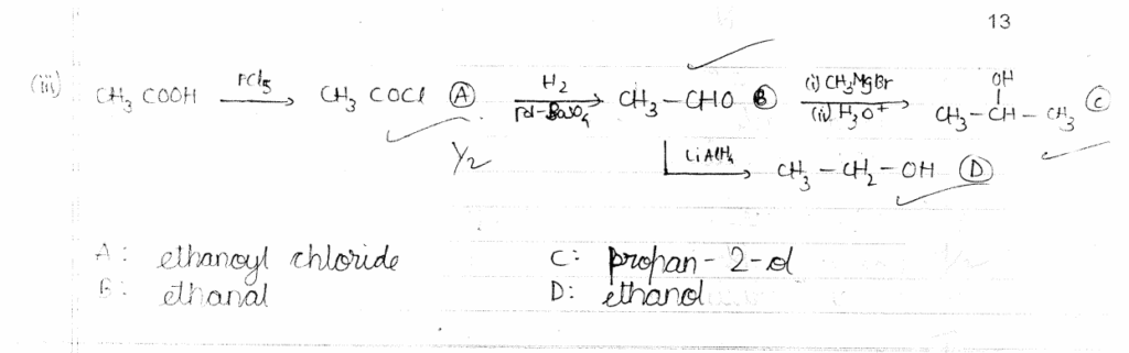 class 12 chemistry topper answer sheet 2023