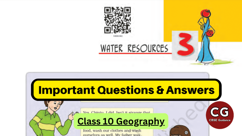 water resources class 10 important questions and answers