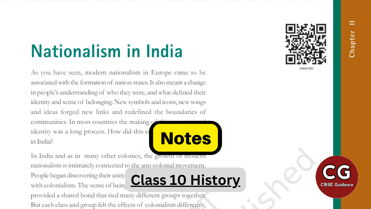 Nationalism in India Class 10 Notes CBSE Guidance