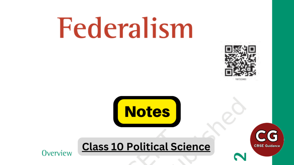 federalism class 10 notes pdf