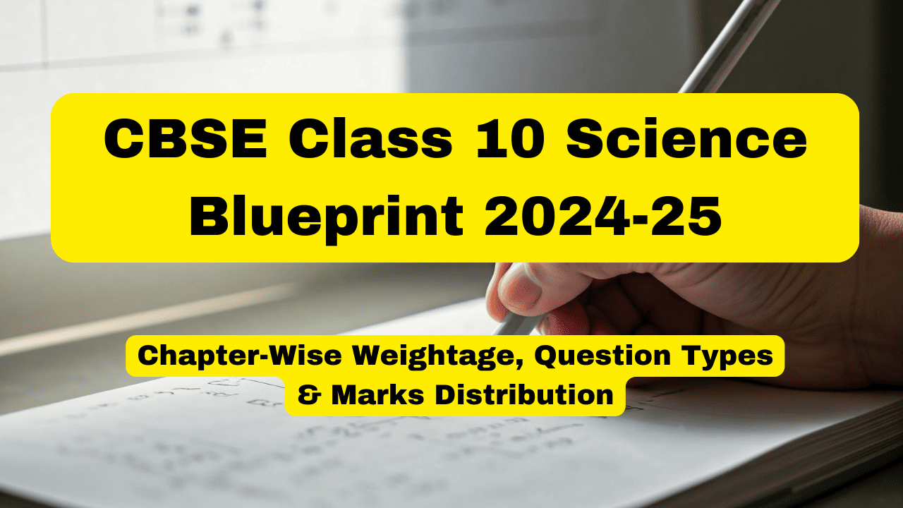 CBSE Class 10 Science blueprint