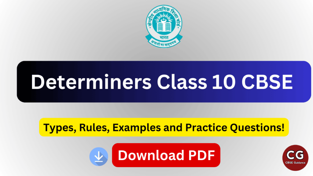 determiners class 10 cbse