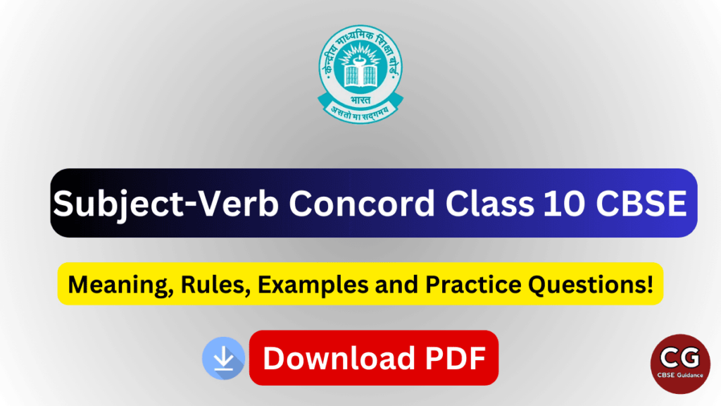 subject verb agreement (subject verb concord) class 10